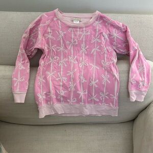 TBBC CASSIDY COMFY CREWNECK - PINK BRASELTON BOWS WITH PALM BEACH PINK
